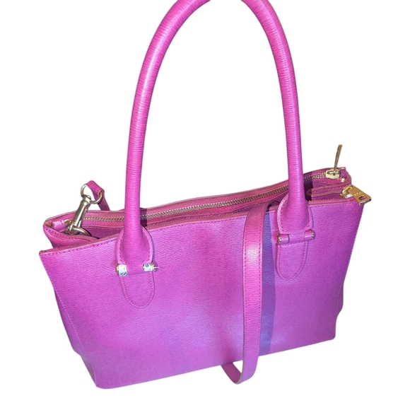 Lauren Ralph Lauren Pink Tote with Gold Accents *Slight Flaw* - Picture 7 of 15